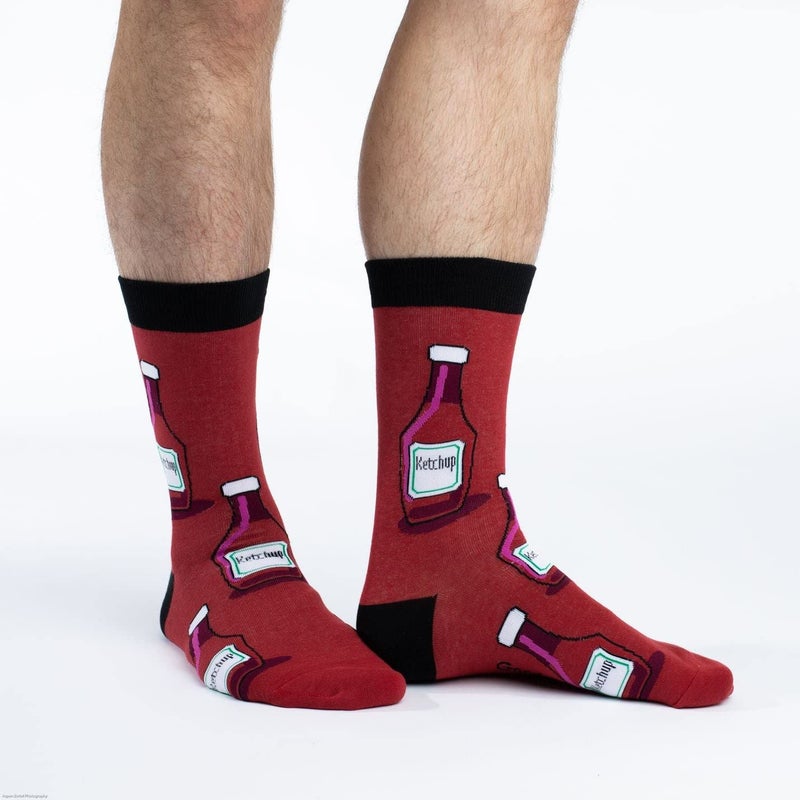 Good Luck Sock Men's Ketchup Socks, Adult, Shoe Size 7-12 - Image 3